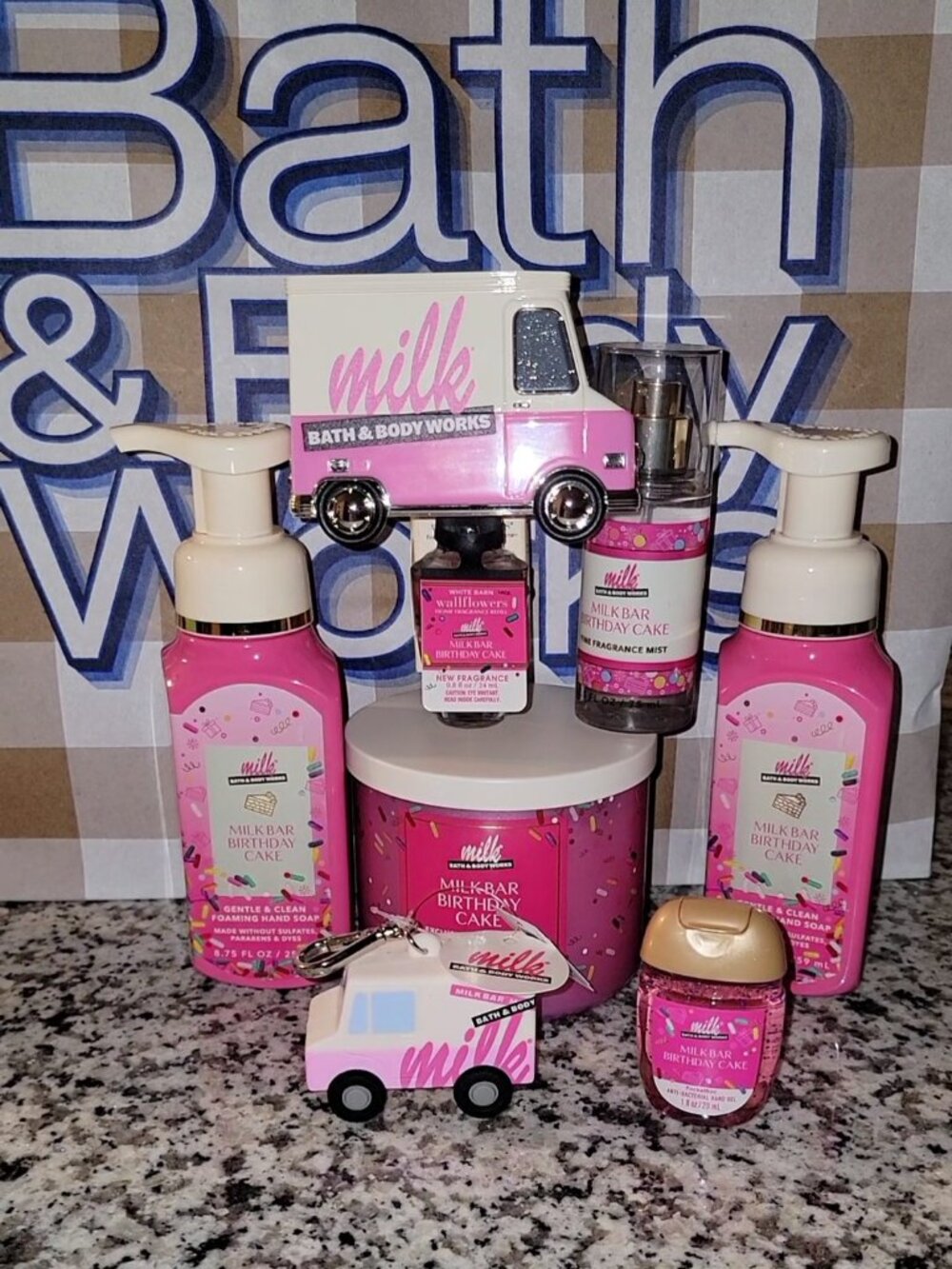 🎉 NEW 8PC LIMITED EDITION BATH & BODY WORKS MILK BAR BIRTHDAY CAKE GIFT SET